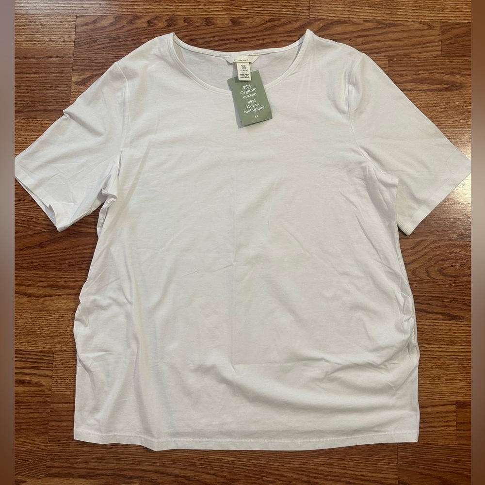 H&M Classic White Maternity Sleeve Top - Picture 2 of 6